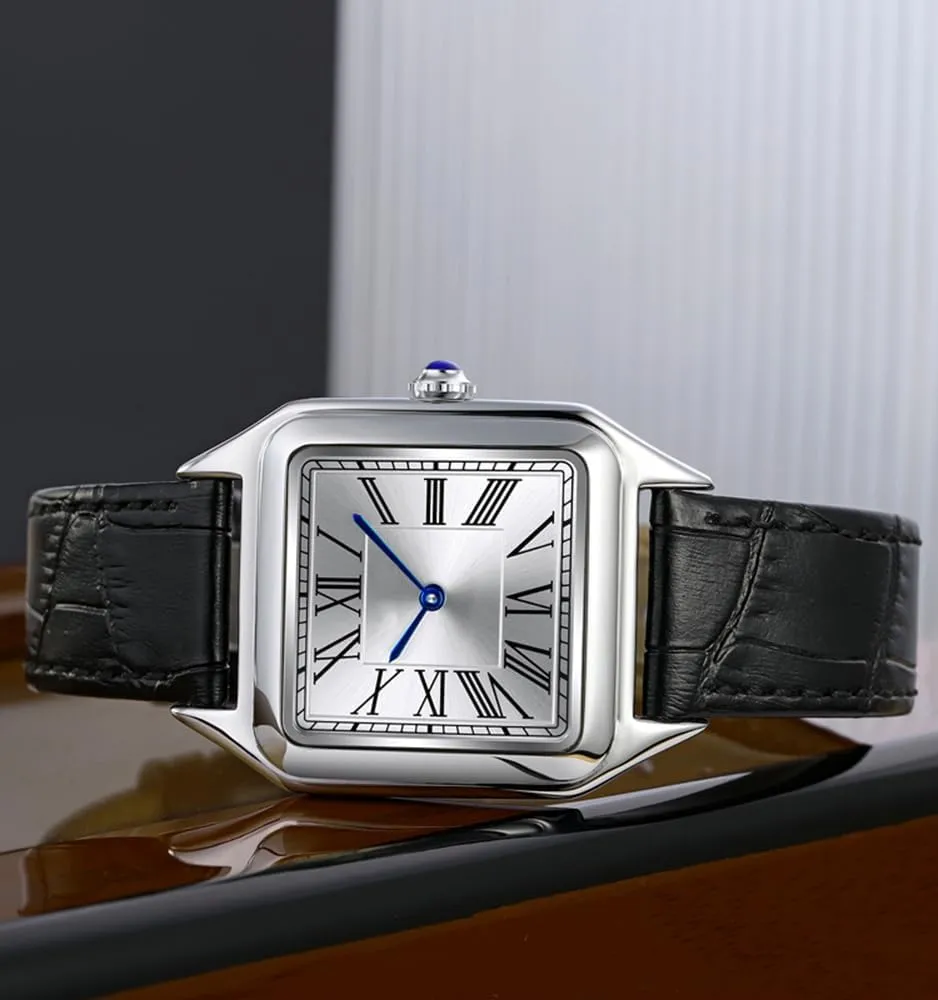 BESTKANG Fashion Retro Square Watches for Women Classic Roman Numeral Analog Quartz Wrist Watch
