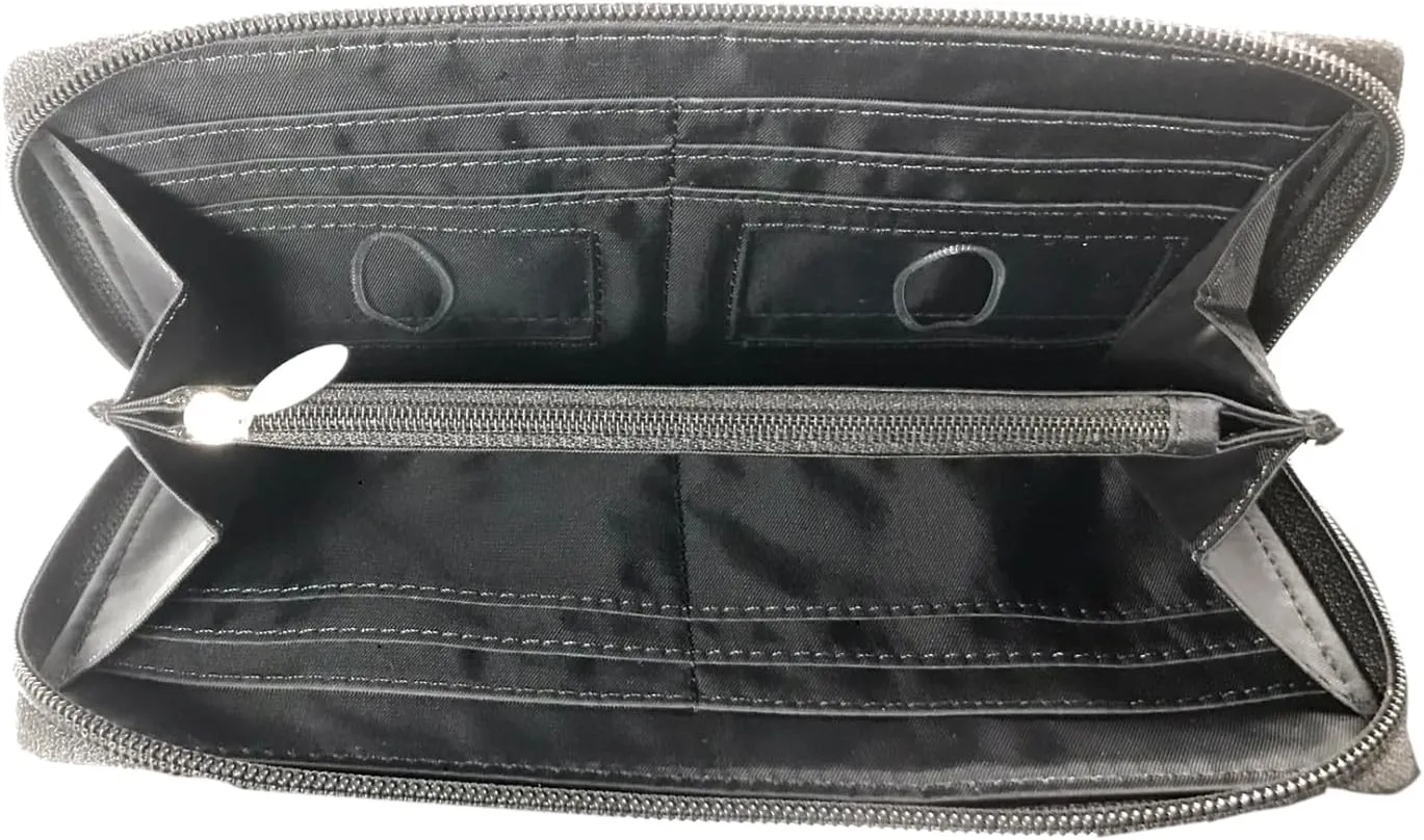 Big Skinny Women's Panther Clutch Slim Wallet, Holds Up to 40 Cards