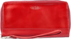 Big Skinny Women's Panther Leather Clutch Slim Wallet, Holds Up to 40 Cards