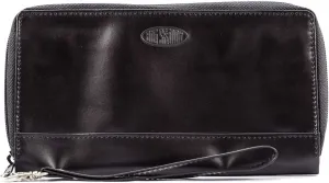Big Skinny Women's Panther Leather Clutch Slim Wallet, Holds Up to 40 Cards