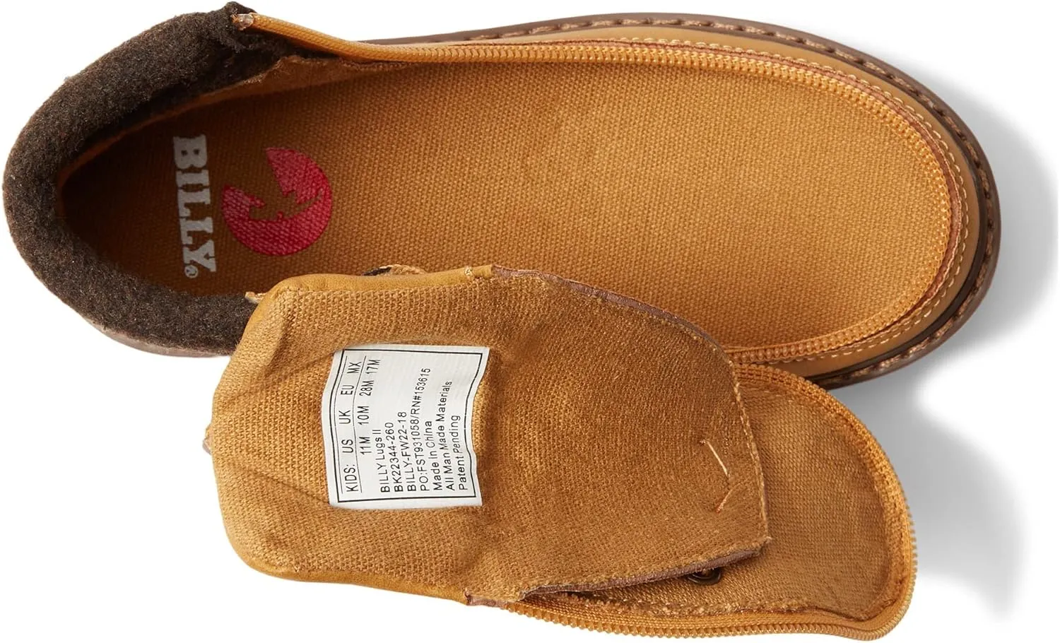 BILLY Footwear Kids Lugs Ii Boots for Toddler and Little Kids -Leather Upper, Woven Textile Insole, and Rubber Outsole for Traction