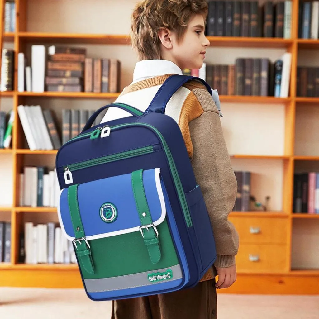 binbes® by Sun Eight Smartz Ergonomic Spine Protection Primary School Bag with 26° Back Fit