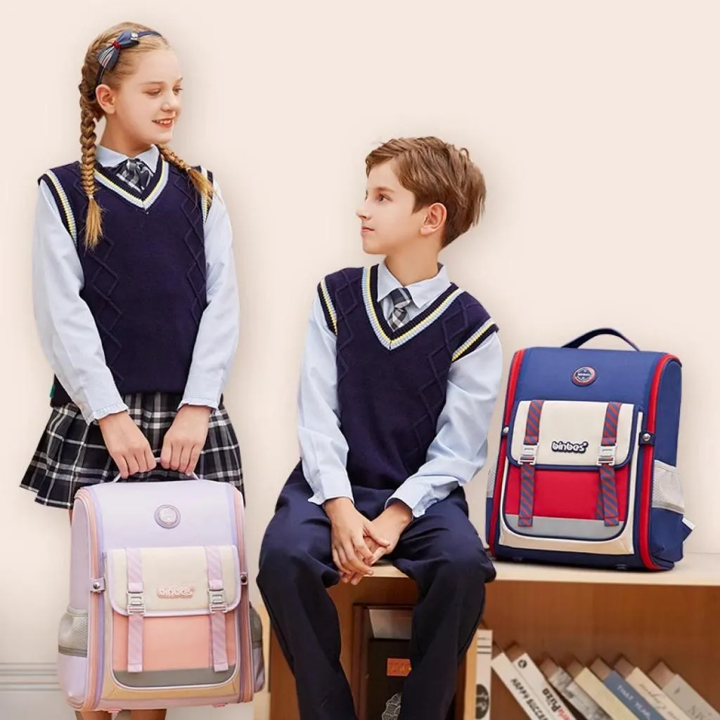 binbes® by Sun Eight Tomz Ergonomic Spine Protection Primary School Bag with 26° Back Fit
