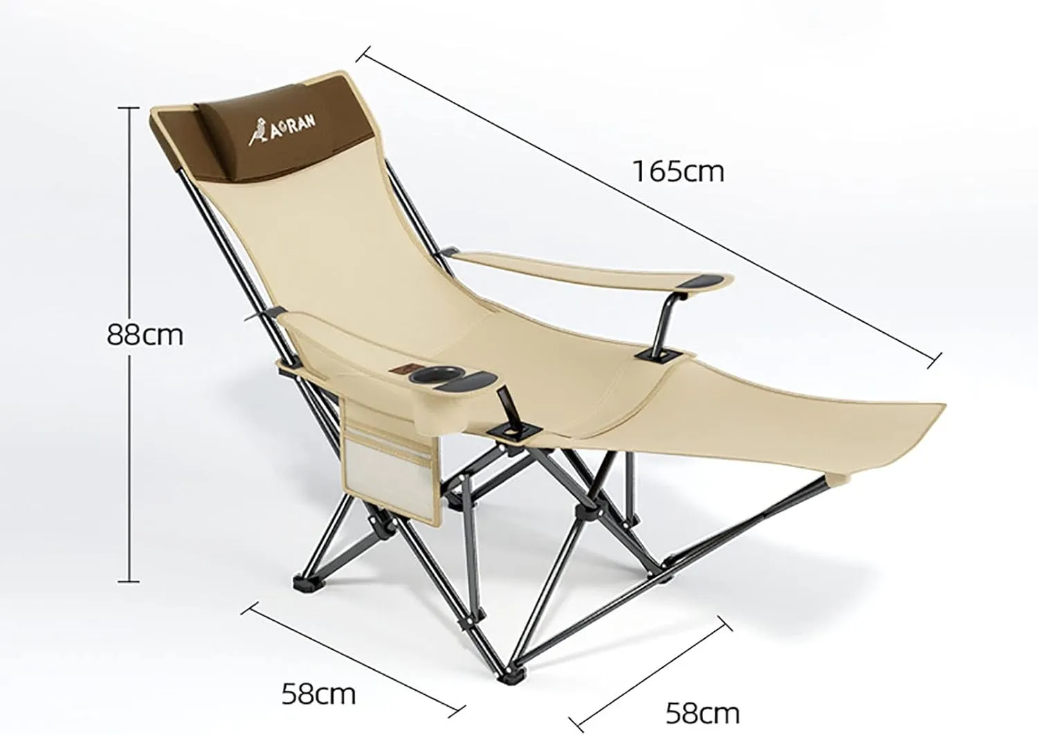 BK&MF Folding Outdoor Camping Chair,Beach Reclining Lounge Camp Chair Space Saving Heavy Duty Director Chair for Outdoor Yard Porch,C
