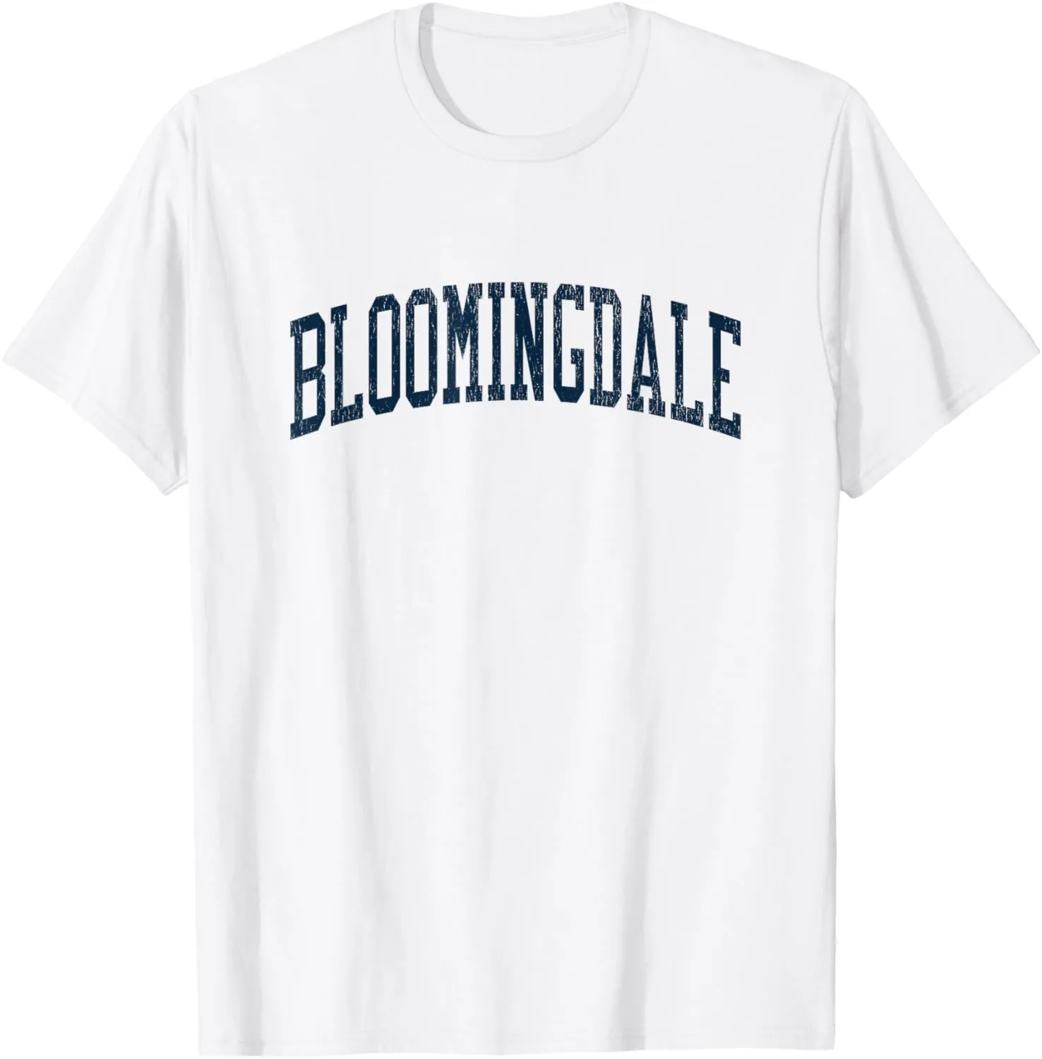 Bloomingdale OH Vintage Athletic Sports JSN2 Navy Print T-Shirt