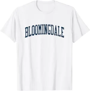 Bloomingdale OH Vintage Athletic Sports JSN2 Navy Print T-Shirt