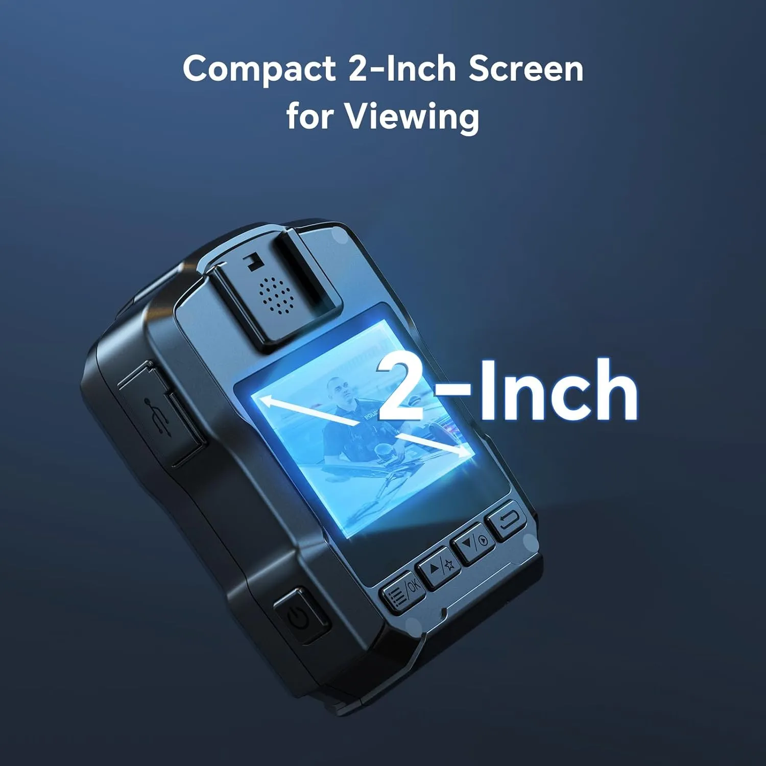 BOBLOV M5 Body Camera, 2K Police Body Cam for Law Enforcement, 4200mAh for 12 Hours Body Cameras with Audio and Video Recording, Mini Body Camera IP67 Waterproof 2M Anti-Drop (64GB-NOGPS Style)