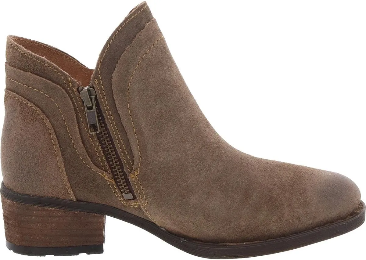 BORN Womens Malta II Zipper Suede Booties