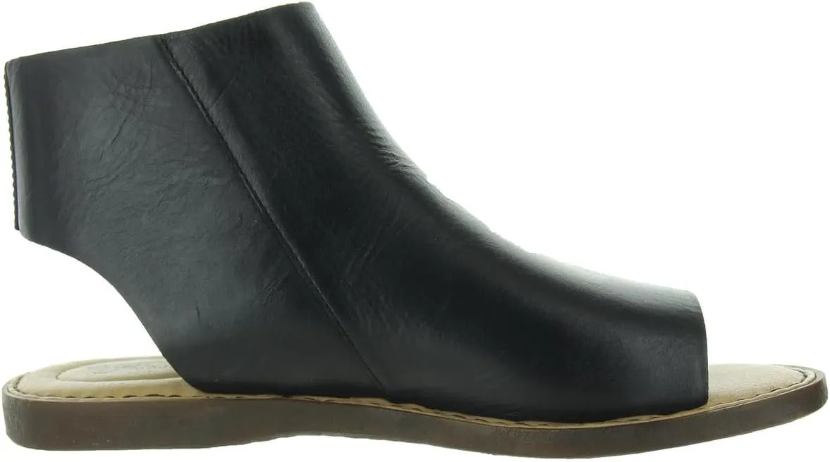BORN Womens Zipper Leather Flatform Sandals