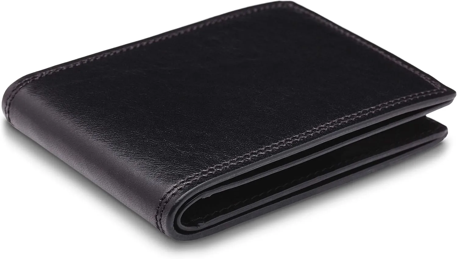 Bosca Men’s Wallet, Dolce Leather Slim Bifold Wallet, Black