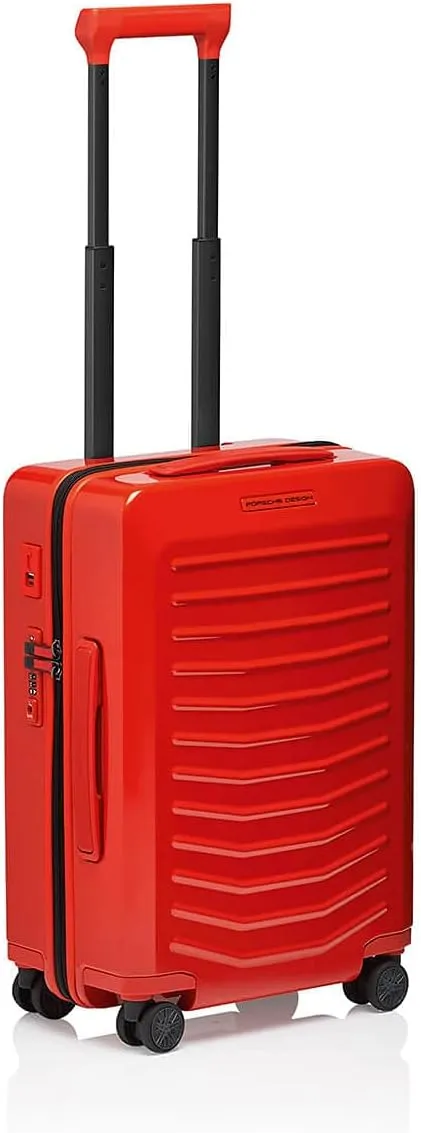 Bric's PORSCHE DESIGN 21" Spinner Carry-On Luggage - Roadster Travel Suitcase with Wheels for Men and Women - Lava Orange
