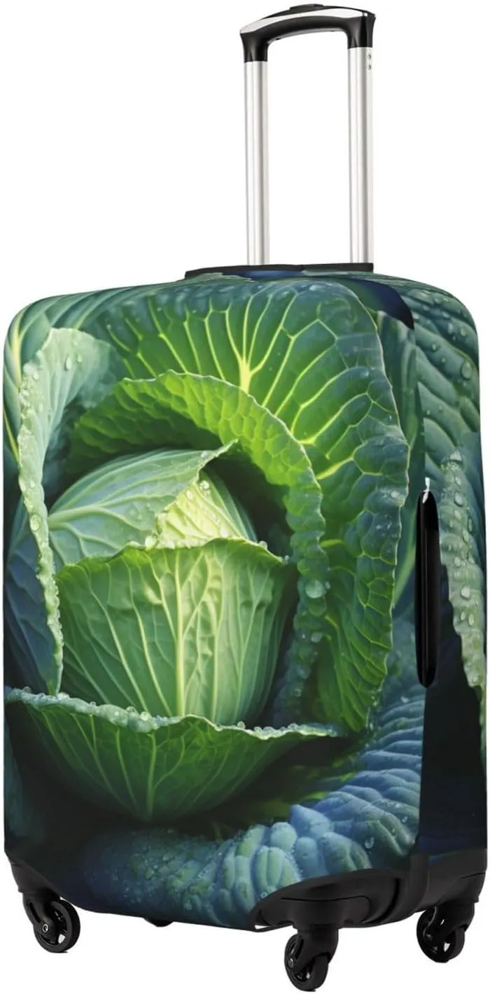 Bright Cabbage Luggage Cover Stretch Washable Suitcase Protector Suitcase Cover Anti-Scratch Luggage Sleeve Elastic Suitcase Case Protector Baggage Cover Fits 18-32 Inch