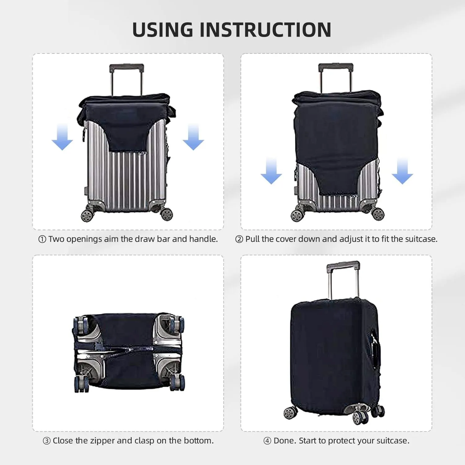 Bright Cabbage Luggage Cover Stretch Washable Suitcase Protector Suitcase Cover Anti-Scratch Luggage Sleeve Elastic Suitcase Case Protector Baggage Cover Fits 18-32 Inch