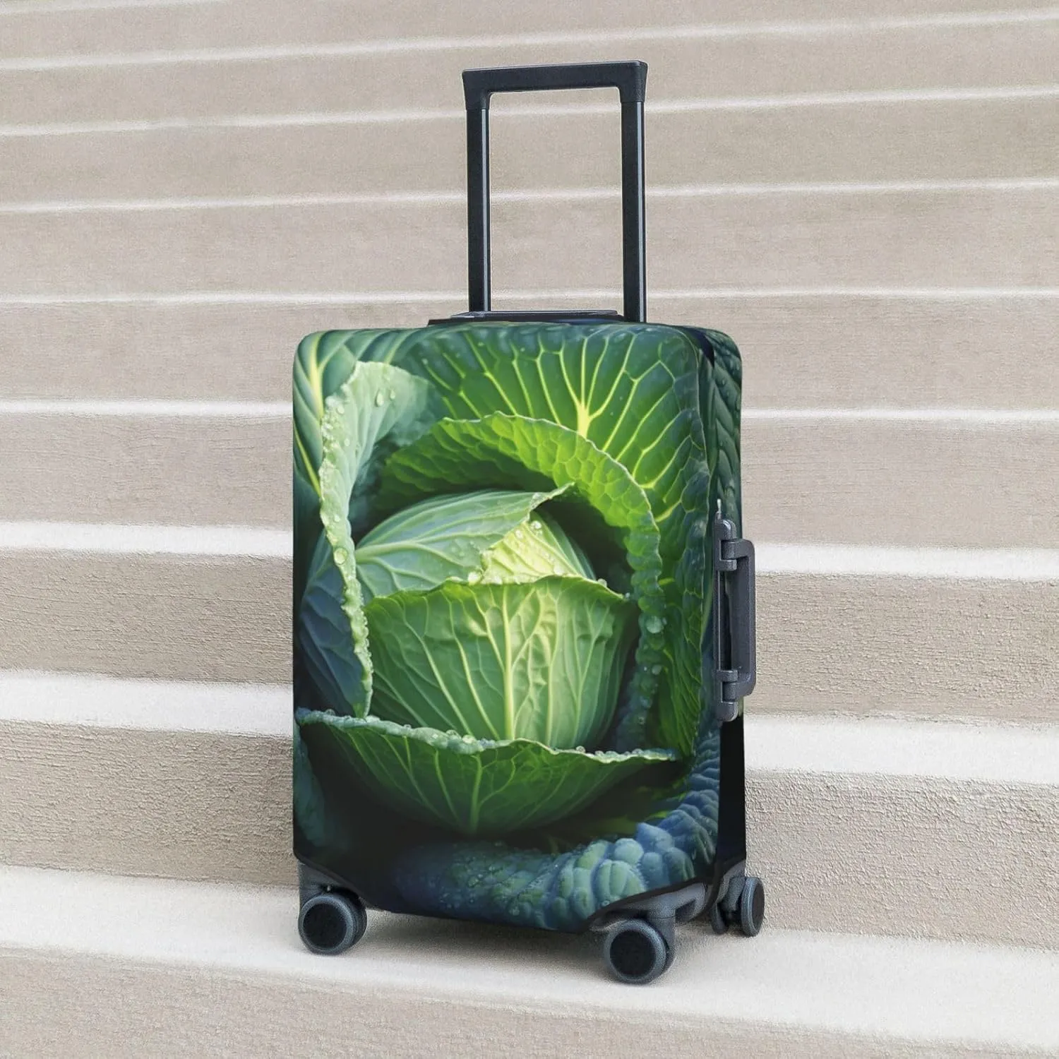 Bright Cabbage Luggage Cover Stretch Washable Suitcase Protector Suitcase Cover Anti-Scratch Luggage Sleeve Elastic Suitcase Case Protector Baggage Cover Fits 18-32 Inch