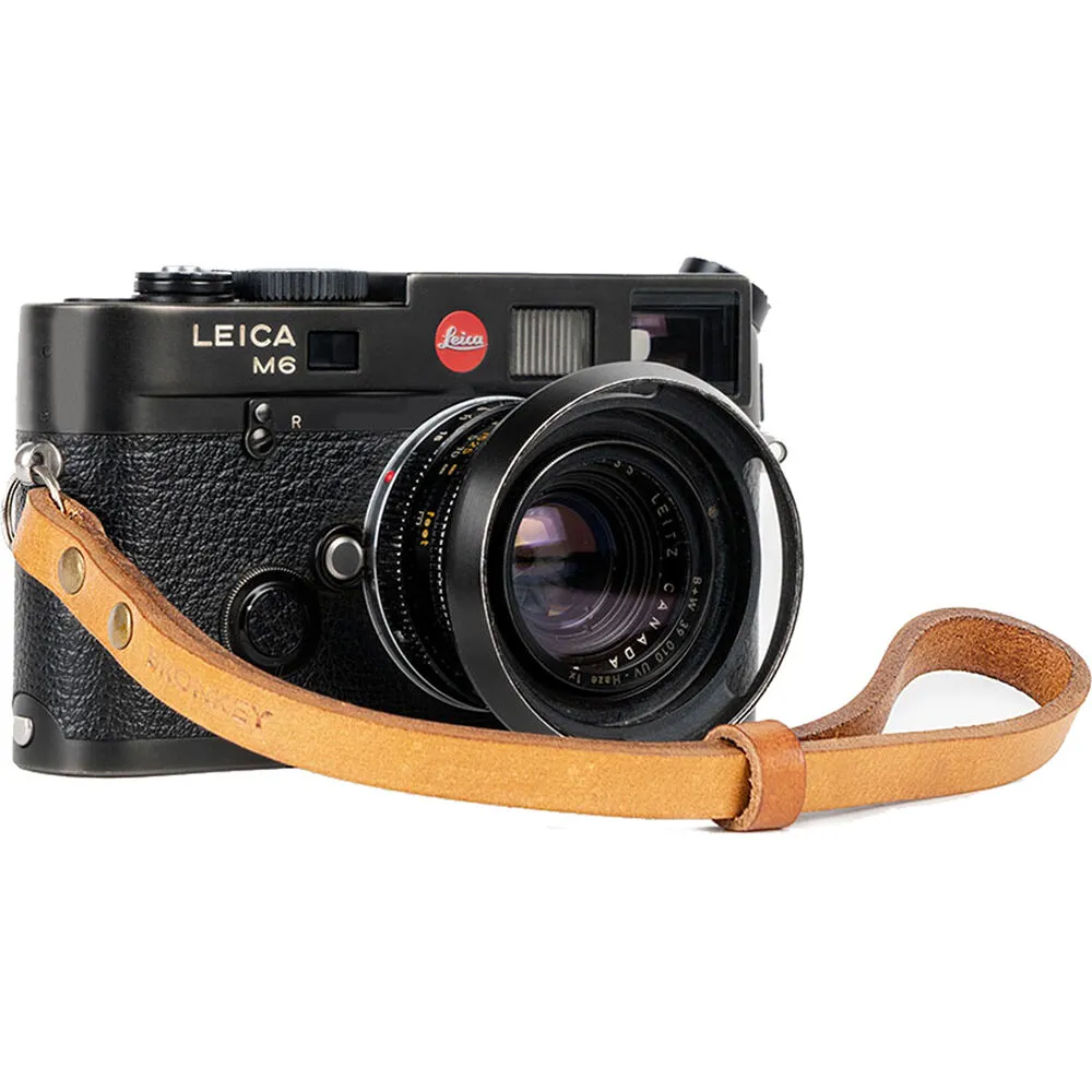Bronkey Berlin #203 Leather Camera Wrist Strap (Tan, 9.1")