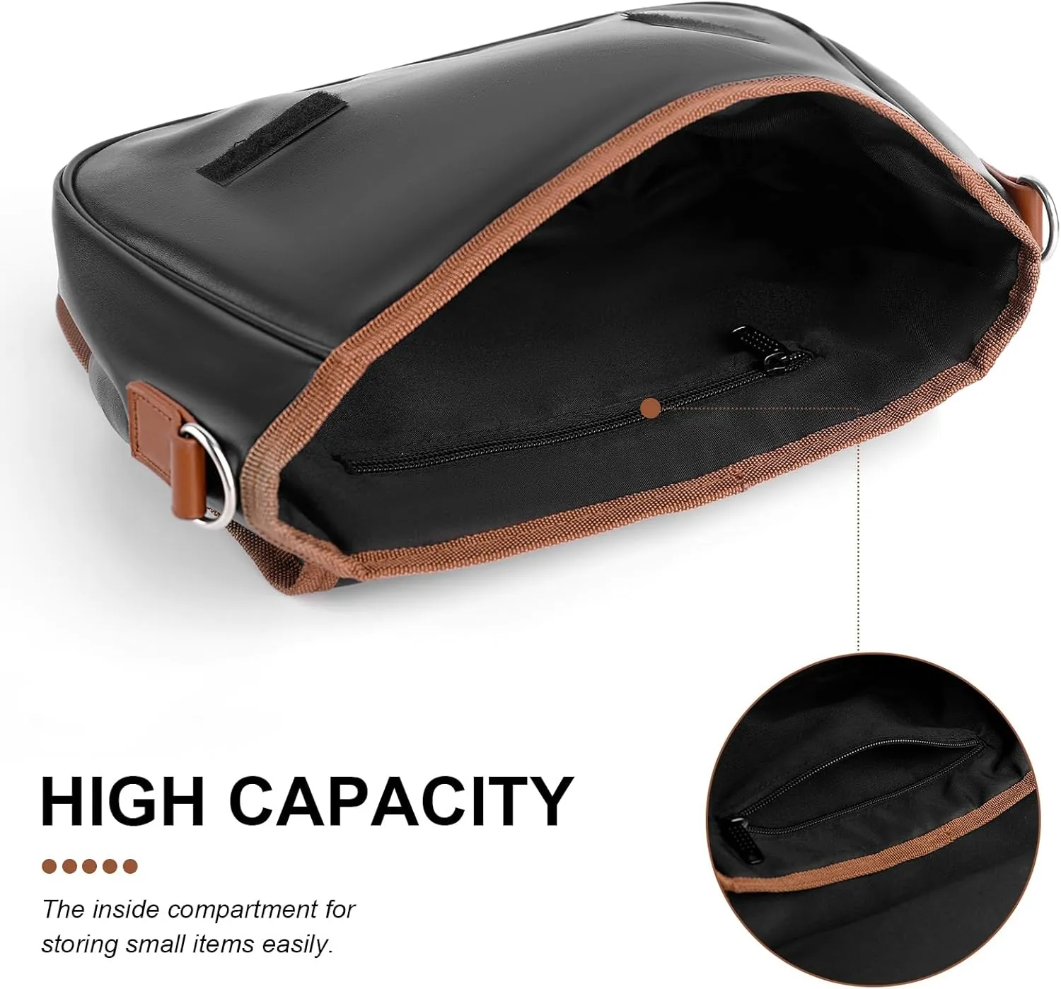 Brown Ginkgo Leaves Crossbody Bags for Women Travel Shoulder Bag Small Leather Cross Body Handbags