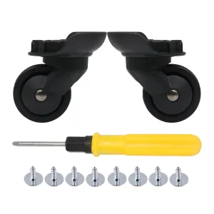 Bstinay 1 Pair W293 Left & Right Swivel Casters Luggage Replacement Travel Suitcase Wheels Accessory with Screws and Tool
