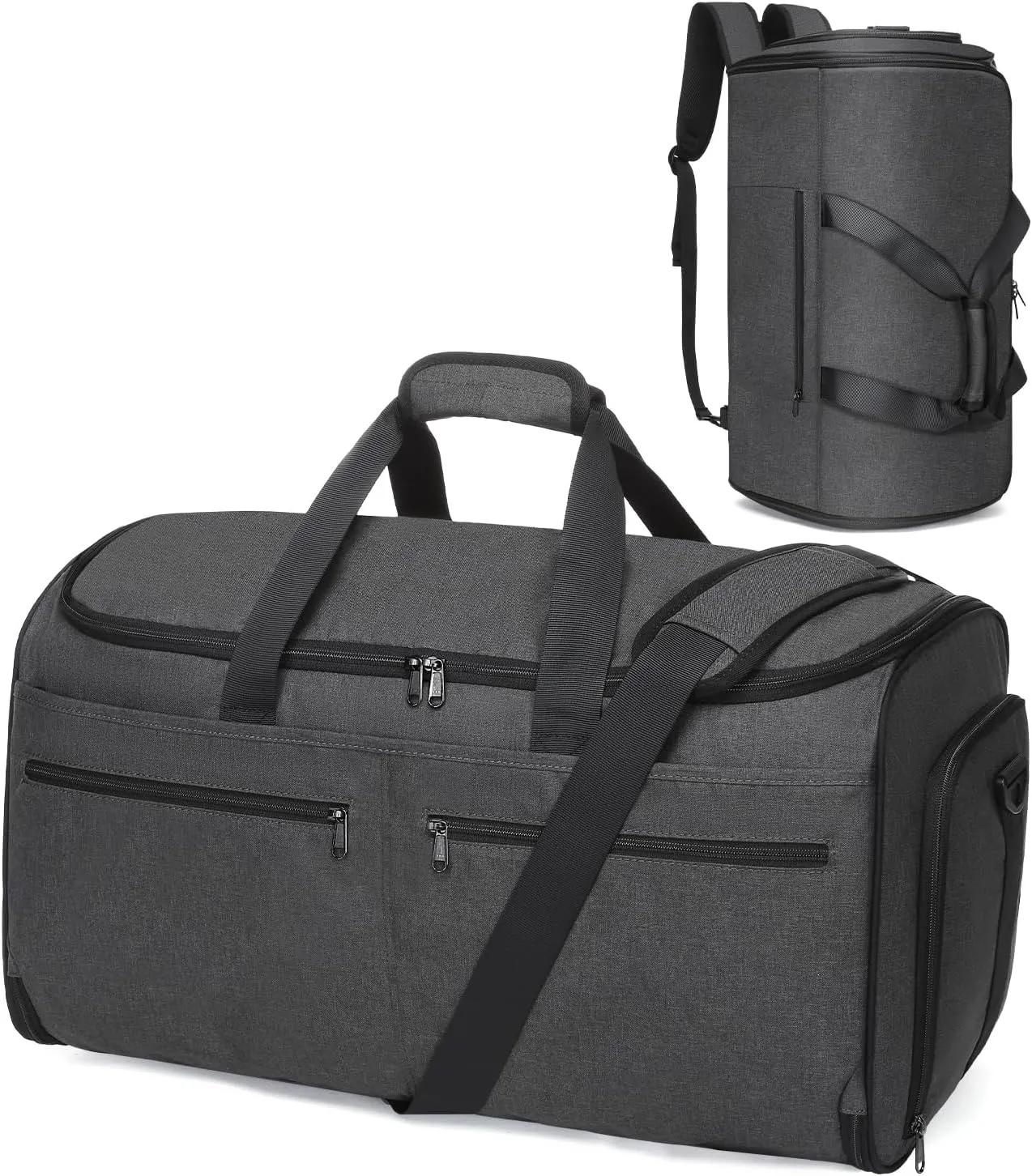 Bukere Garment Bags for Travel, Convertible Carry on Duffel Bag for Men Women, Backpack Straps, Shoe Compartment, 3 in 1 Hanging Dress Suit Bags for Men Women