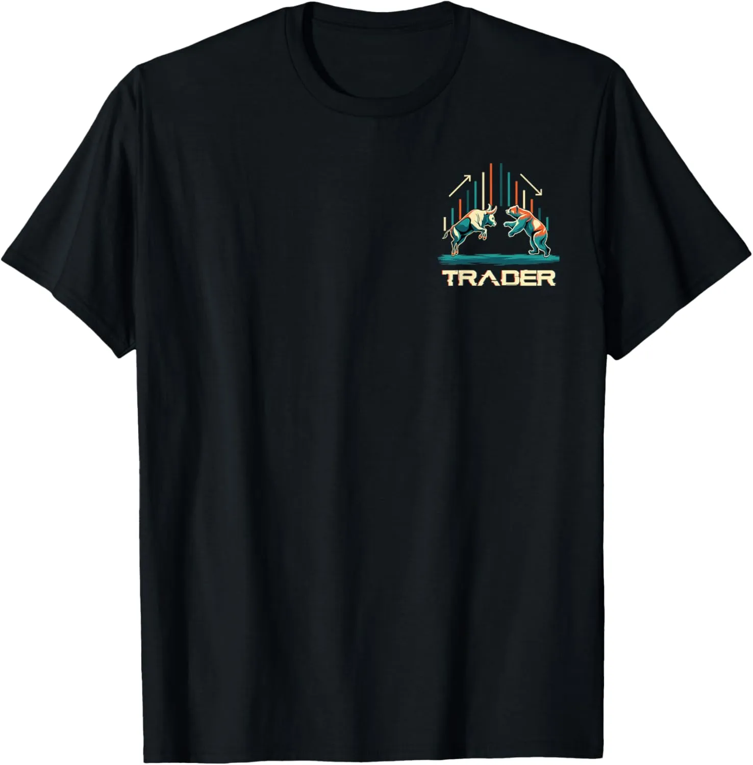 Bull and Bear Trader Stock Market Minimalist T-Shirt