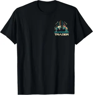 Bull and Bear Trader Stock Market Minimalist T-Shirt