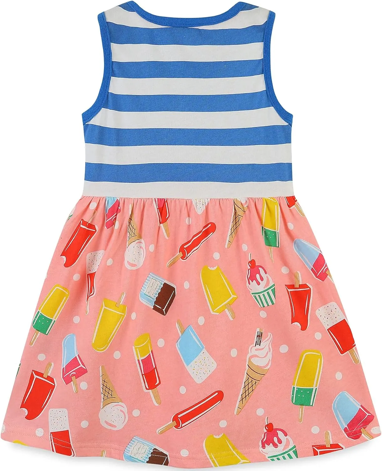 Bumeex Toddler Girls Clothes Cotton Short Sleeve Casual Girls Dresses for Kids 2-7 Years