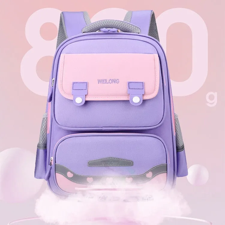 Burden-reducing Spine Protection Fashion Color Contrast Schoolbag