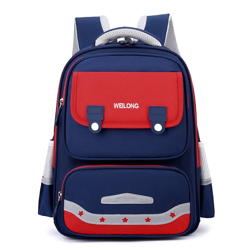 Burden-reducing Spine Protection Fashion Color Contrast Schoolbag