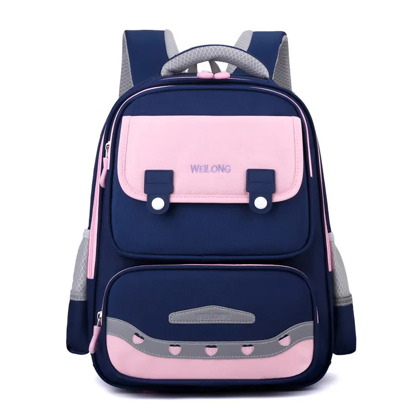 Burden-reducing Spine Protection Fashion Color Contrast Schoolbag