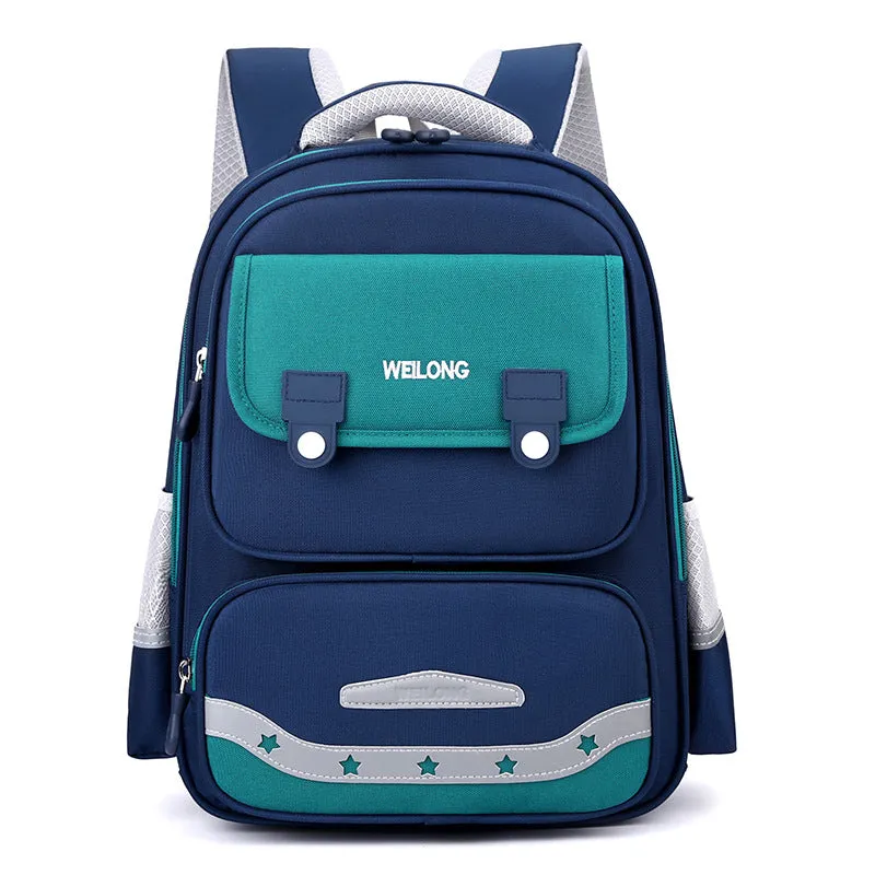 Burden-reducing Spine Protection Fashion Color Contrast Schoolbag