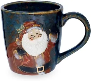 burton BURTON Ol' Saint Nick Marbleized Coffee Mug, 18 Oz, Kitchen Accessories