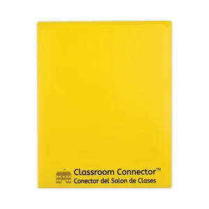 C-Line® Classroom Connector Folders, 11 x 8.5, Yellow, 25/Box