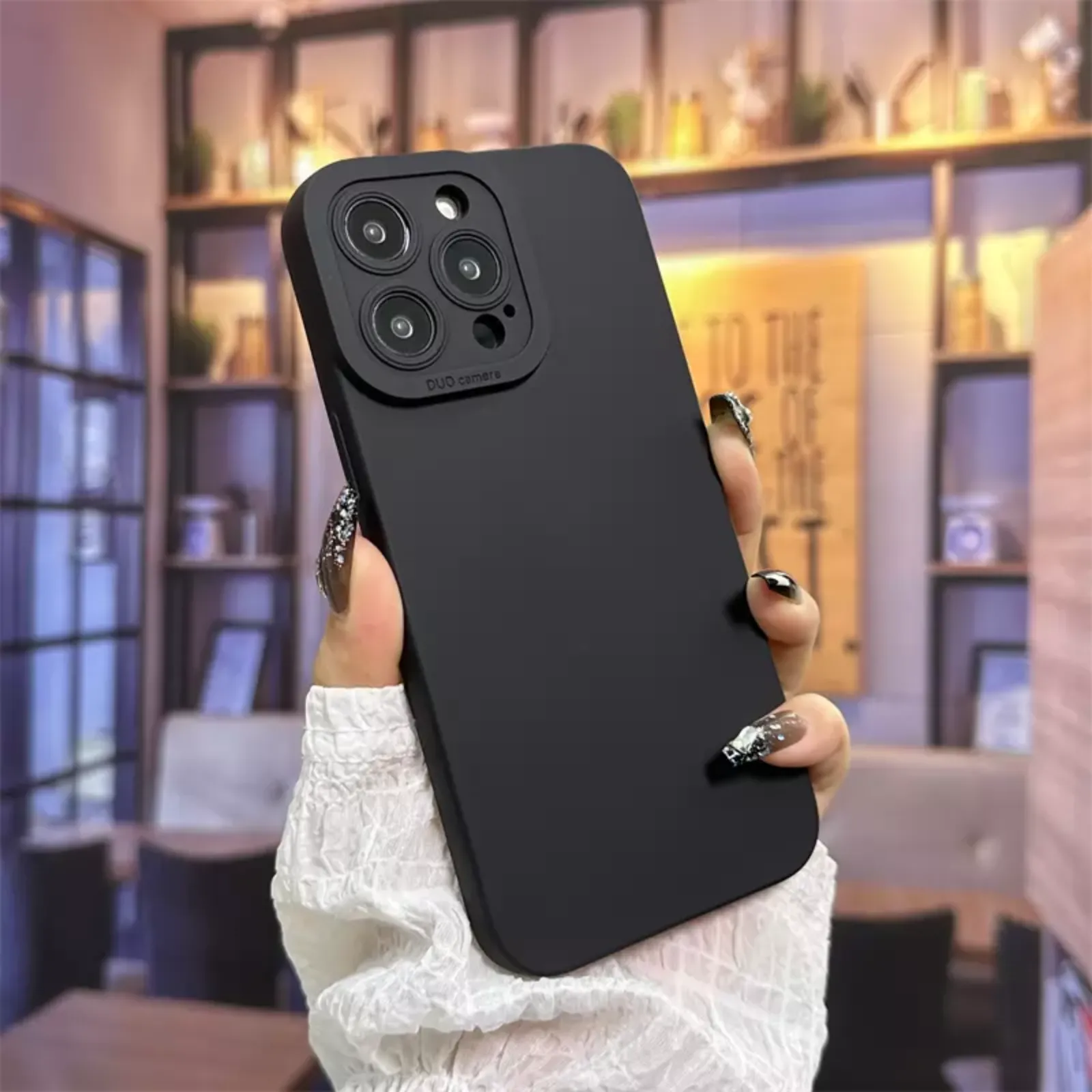 Camera Lens Cover Shockproof Silicone Case For Apple iPhone 14 Plus Black