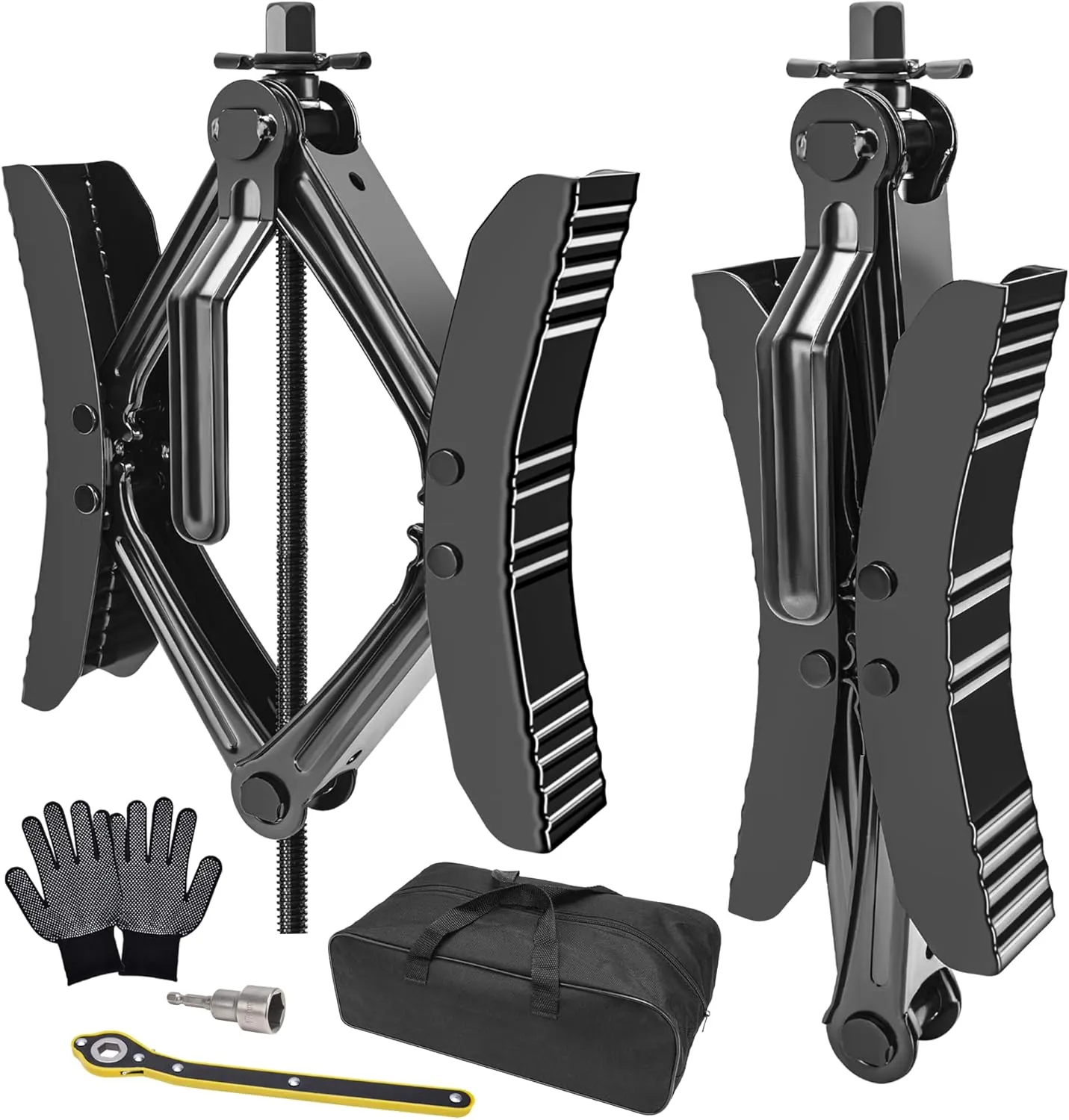 Camper Wheel Chock Stabilizer 2 Sets for RV Travel Trailer Heavy Duty X-Shaped RV Stabilizer Wheel Chock Anti-Move Tire Wheel Chock