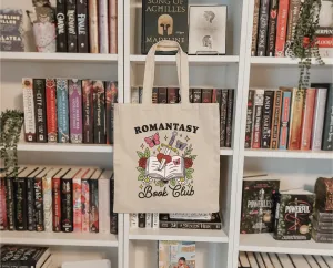 Canvas bookish tote bag - romantacy book club