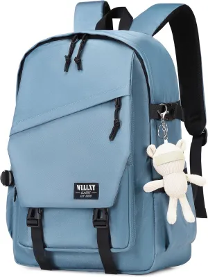 Caoroky knight College School Bag for Men Women Laptop Backpack 15.6 Inch Anti Theft Travel Daypack Large Elementary Middle High Bookbags for Teens Girls Boys Students-Large,grey