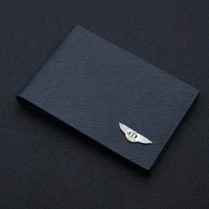 Car Card Holder Wallet for Bentley Continental GT Speed/GT Series 51 2003–2011 Suede Driver's License Holder Card Case Passport Card Bag Car Accessories,Blue-3 Pages