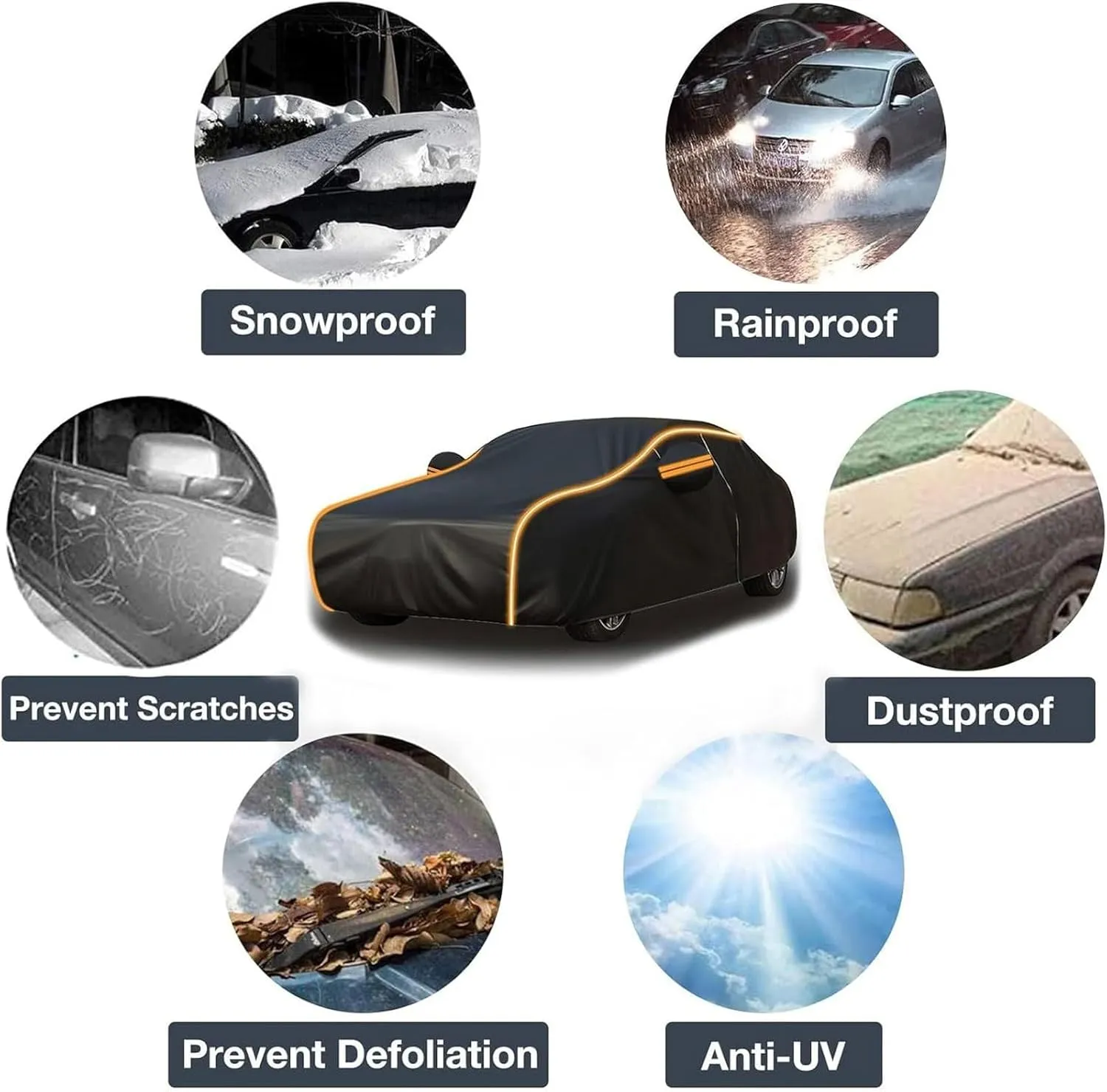 Car Cover for DeTomaso Pantera 1971-1974, Customized car Tarpaulin with Zipper, Anti-Scratch Windproof Flame Retardant Outdoor and Indoor dust car Protective Full Cover