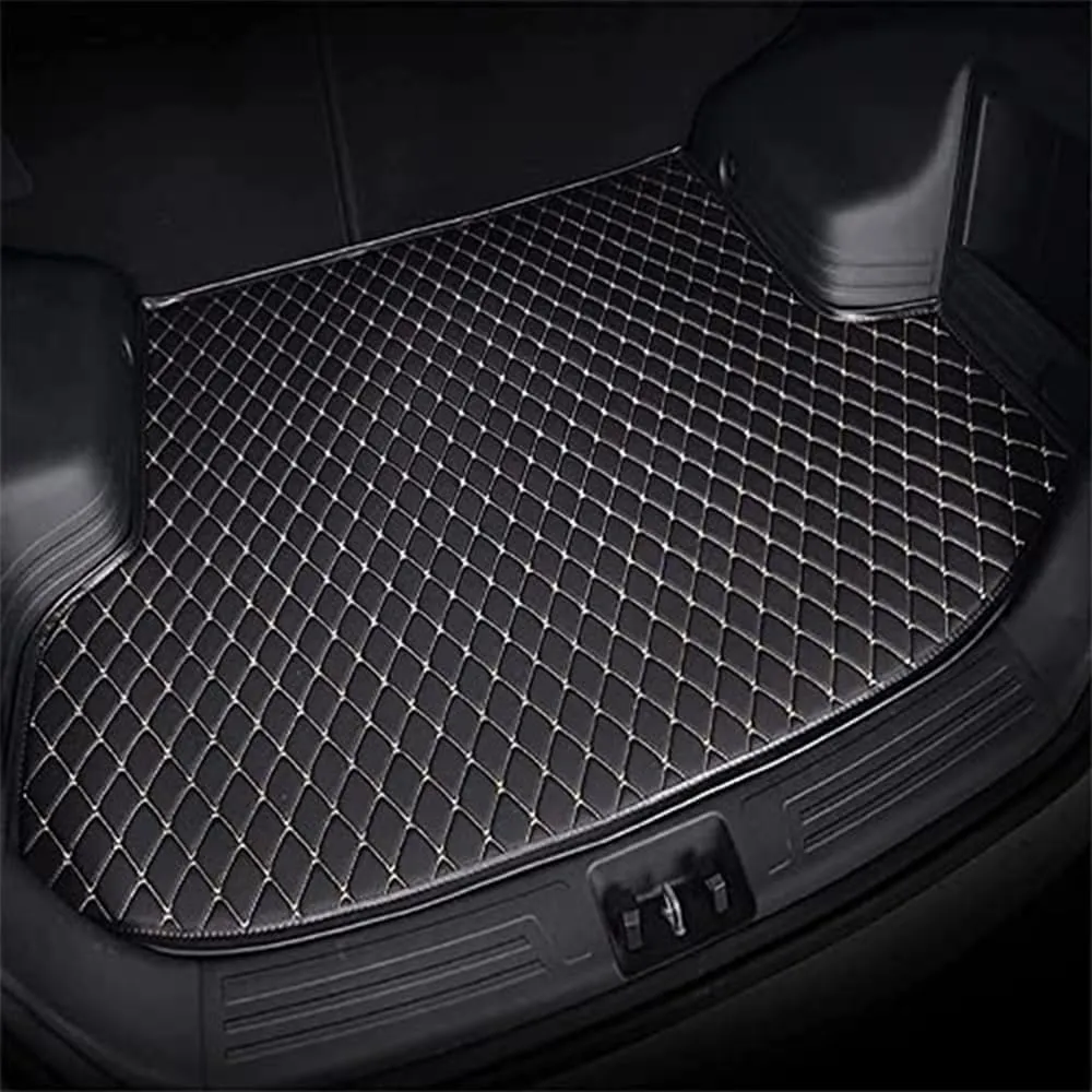 Car Leather Boot Mats for Mitsubishi Mirage 2012-2022, Waterproof Anti Scratch Anti Slip Trunk Pad Cargo Protector Liners Auto Accessories,B