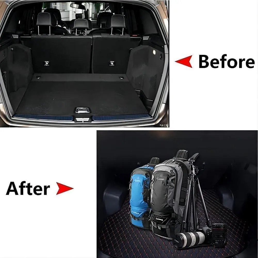 Car Leather Boot Mats for Mitsubishi Mirage 2012-2022, Waterproof Anti Scratch Anti Slip Trunk Pad Cargo Protector Liners Auto Accessories,B