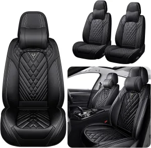 Car Seat Cover Fit for 99% DeTomaso Models Waterproof and Wear Resistant Seat Protection 2 Seat Deluxe Black
