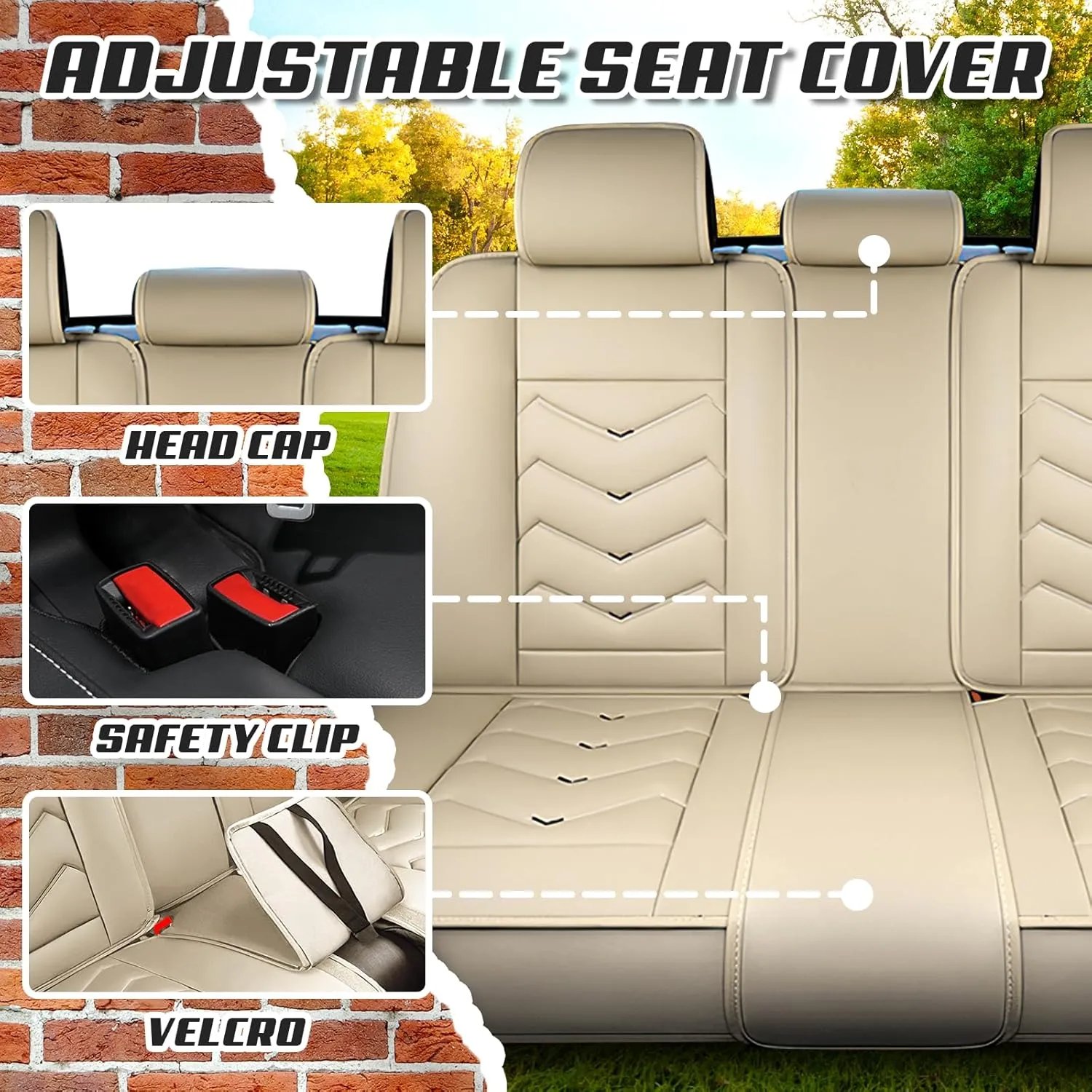 Car Seat Covers for Acura MDX 2001-2025, Premium Nappa Leather Car Seat Cover, Stylish Sport Seat Covers， Automobile Seat Cover Sets.(Luxury 5 Seats/Beige)