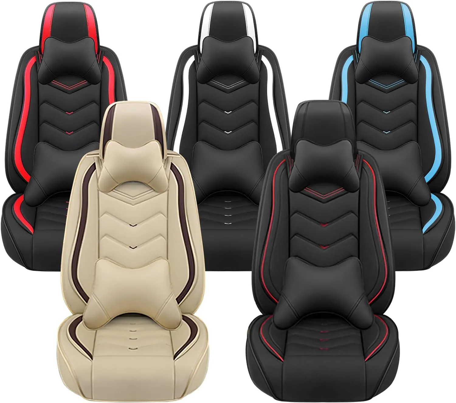Car Seat Covers for Acura MDX 2001-2025, Premium Nappa Leather Car Seat Cover, Stylish Sport Seat Covers， Automobile Seat Cover Sets.(Luxury 5 Seats/Beige)