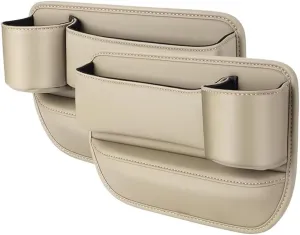 Car Seat Gap Filler Organizer for Lexus RX II 2003 2004 2005 2006 2007 2008 2009, Car Gap Filler Car Seat Storage Box Seat Gap Storage Box Car Accessories,Beige