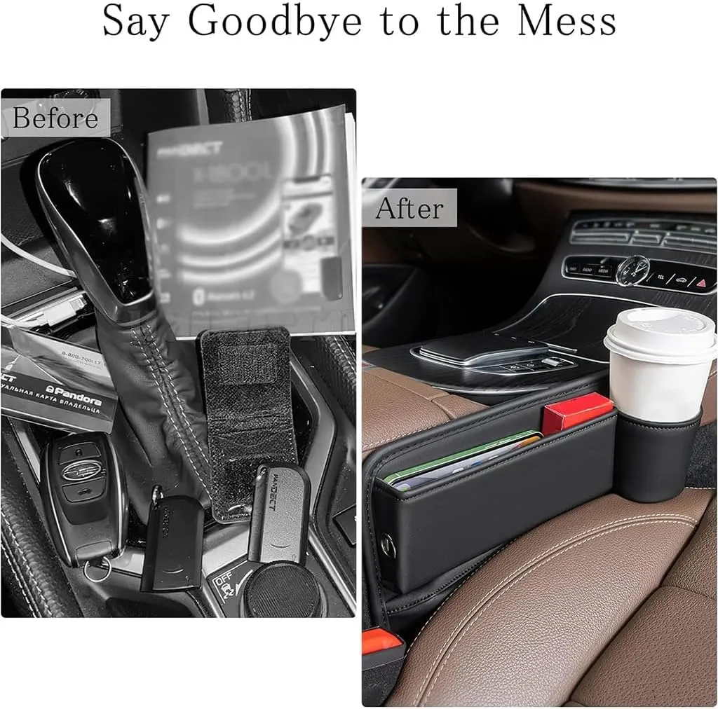 Car Seat Gap Filler Organizer for Lexus UX 2019 2020 2021 2022 2023 2024, Car Gap Filler Car Seat Storage Box Seat Gap Storage Box Car Accessories,Beige