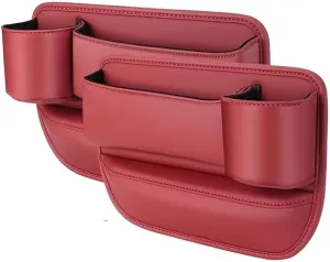 Car Seat Gap Filler Organizer for Mazda 3 III Hatchback 2003-2018, Car Gap Filler Car Seat Storage Box Seat Gap Storage Box Car Accessories,Red