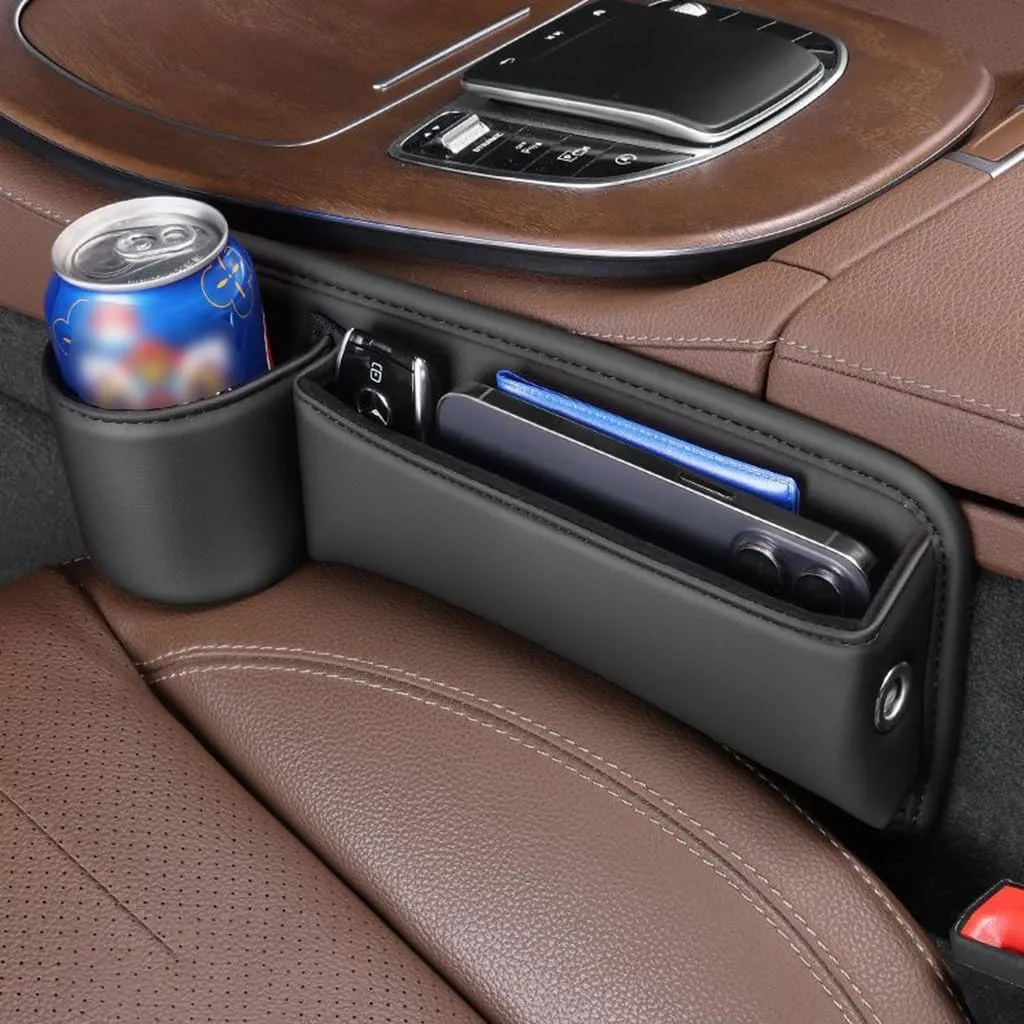 Car Seat Gap Filler Organizer for Mazda CX-30 2019 2020 2021 2022 2023 2024 2025, Car Gap Filler Car Seat Storage Box Seat Gap Storage Box Car Accessories,Black
