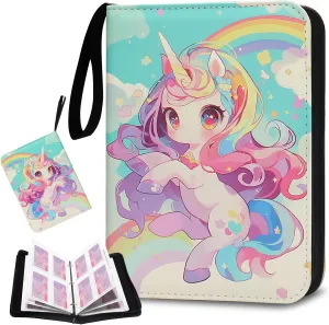 Card Binder 400 Pockets, HYNANCE Trading Card Binder for Yoto 4-Pockets Portable Card Holder with 50 Removable Sheets for Boys Girls Organized