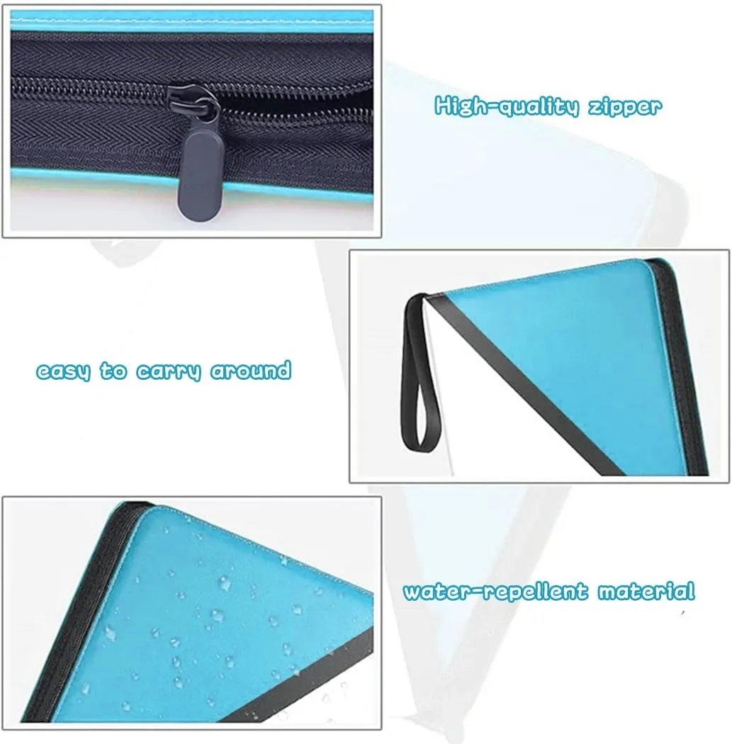 Card Binder with 9 Pockets - Holds Up to 900 Cards, Trading Card Collection Case Book (Blue, 9 Pockets/900 Cards)