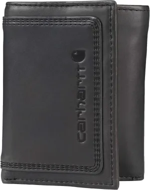 Carhartt Men's Rugged Leather Triple Stitch Wallets, Available in Multiple Styles