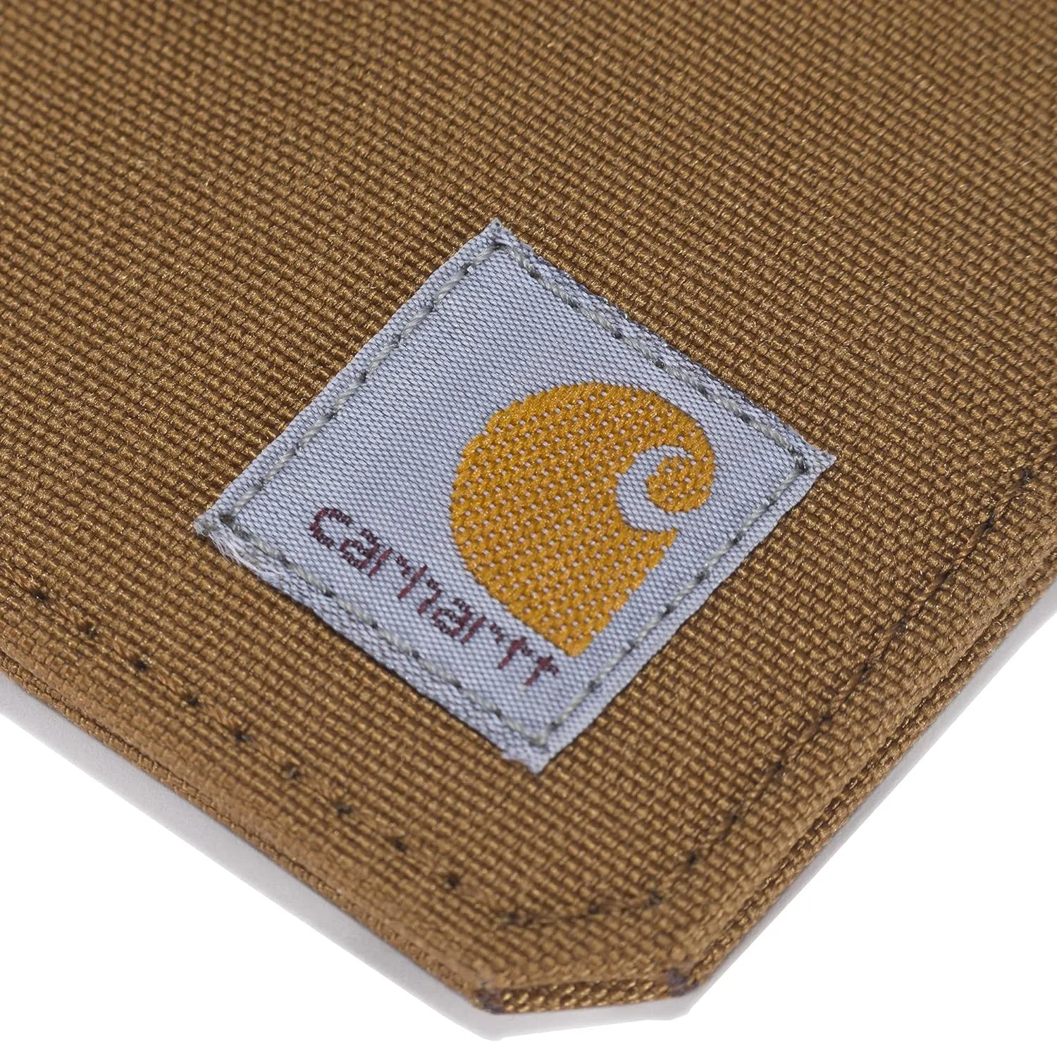 Carhartt unisex adult Nylon Duck Id Holder and Lanyard, Water-repellent Canvas Id Holder With Reflective Lanyard Wallet, Nylon Duck (Carhartt Brown), One Size US